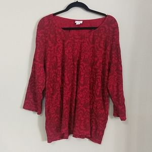 Jaclyn Smith Textured Blouse 2X